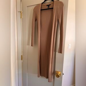 Forever 21 Tan Long Sleeve Ribbed Sweater